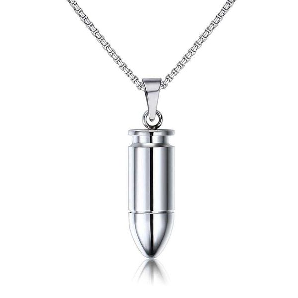 Ожерелье пуля подвеска для мужчин 316L из нержавеющей стали ювелирные изделия подруга подарки200f