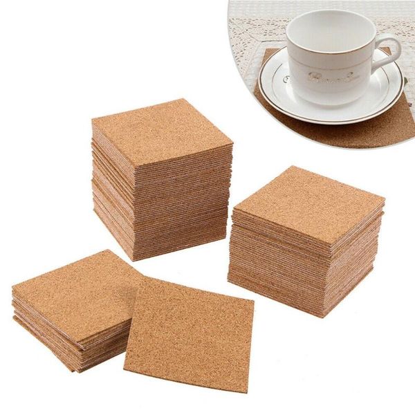 Mats Pads 10pcs 1mm Coasters Cork Square Mat Diy Folha de apoio para o escritório da escola para escritório mini artesanato