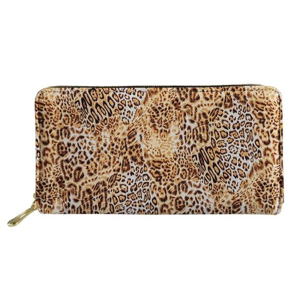 Portafogli Leopard Pattern Fashion Portamonete Decorazione di stoccaggio Moneybag Regalo per ragazza Donna Portafoglio con cerniera riutilizzabile Portafogli