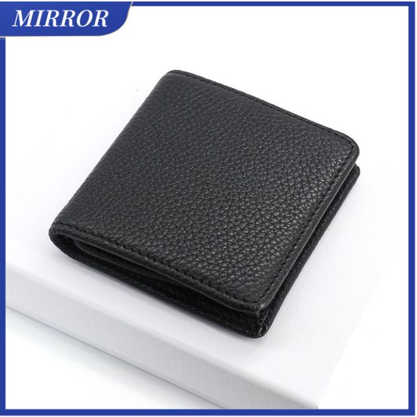 

-mirror fashion designer purses men luxury wallet leisure women genuine leather wallets for men card holders purse high quality, Red;black