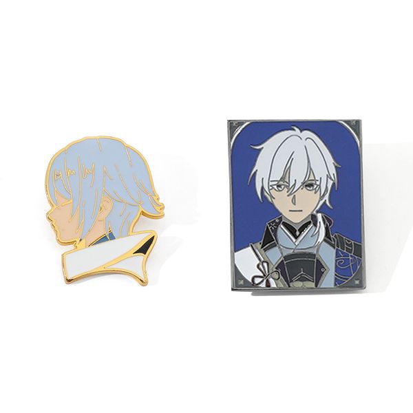 

genshin impact cute anime movies games hard enamel pins collect metal cartoon brooch backpack hat bag collar lapel badges women fashion jewe, Blue