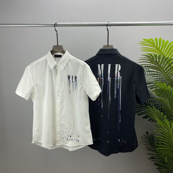 

men's t-shirts men women summer new design short-sleeved t-shirt color splash letter printing t shirt black white tees m-xxl, White;black