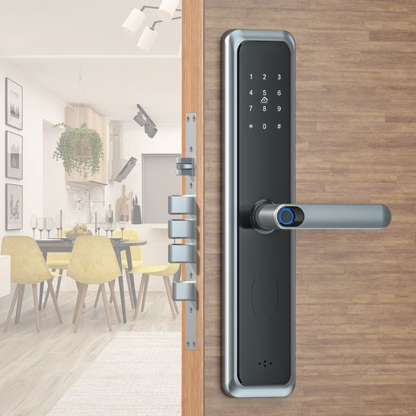 

smart home safe wireless bluetooth ttlock app lock remotely control electronic digital biometric door lock with fingerprint