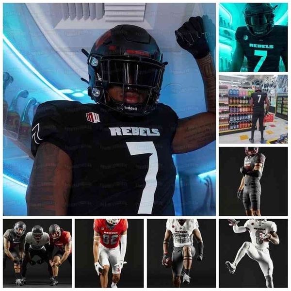 UF CEOC202 2021 UNLV REBels Black NCAA Jersey de futebol 53 Farrell Hester II Charles Williams Jamel Hamm Kenyon Oblad Randal Grimes Rayshad Jackson