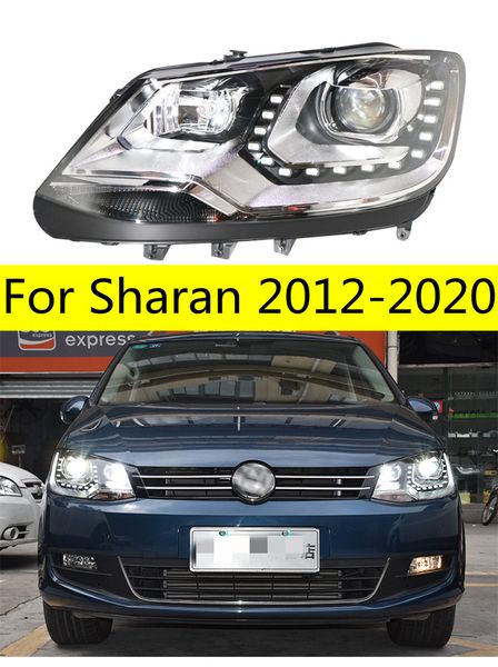 Lâmpada xenon do farol para faróis sharan 2012-20 20 led luzes diurnas de feixe alto luz de cabeça de sinal de volta dinâmica