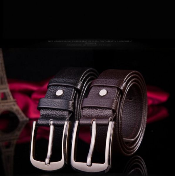 

2022 designers design men's belt leather casual first layer pure cowhide needle buckle belt, Black;brown