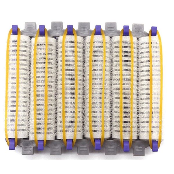 

sanq 24pcsset salon nylon hook loop hair rollers set hair root perm rods bars curlers with clips rubber bands 220624