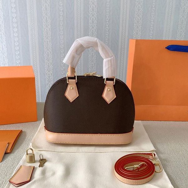 

ladies alma bb classic shell bag luxury mini pm leather designer handbags retro sac fashion single shoulder handbag monograms crossbody bags