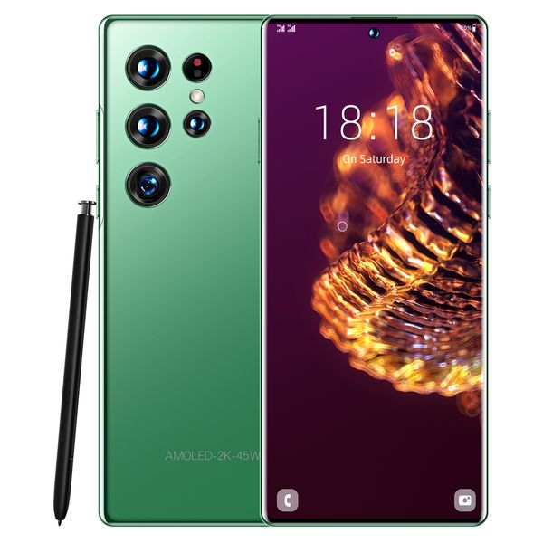 

phone big screen 7.3"inch dual sim 32.0m camera android smartphone face id unlocked mobile cell google play earphone gift