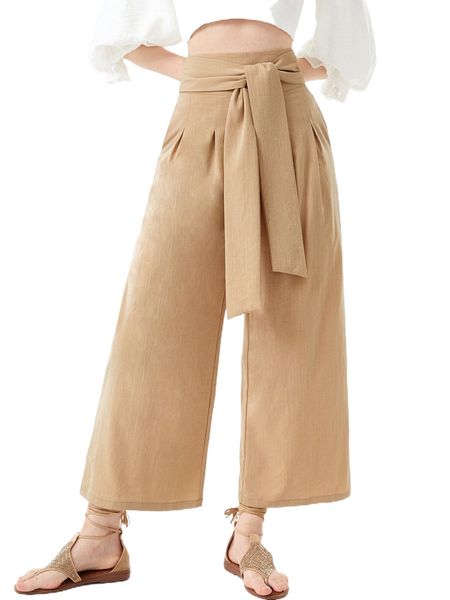 

x iman troye fold pleated knot front wide leg pants z2iv#, Black;white