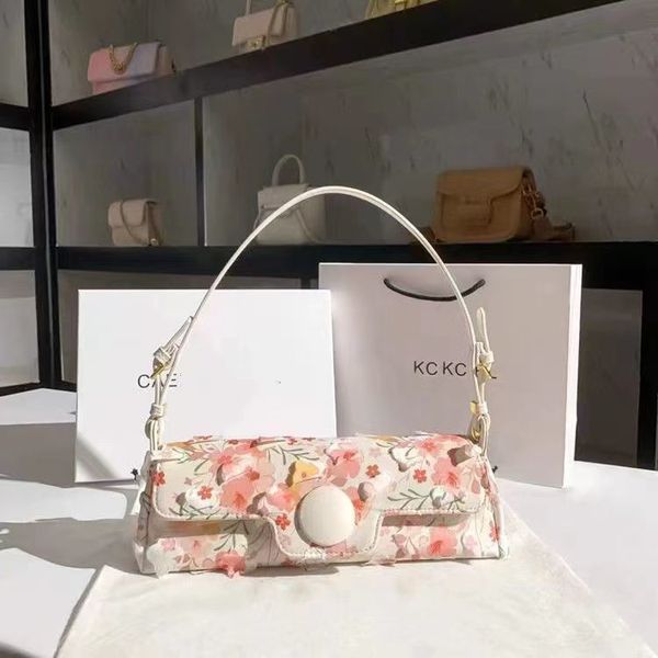 

bags luxury flower bag handbag 2022 summer new shoulder underarm bag, Black;red