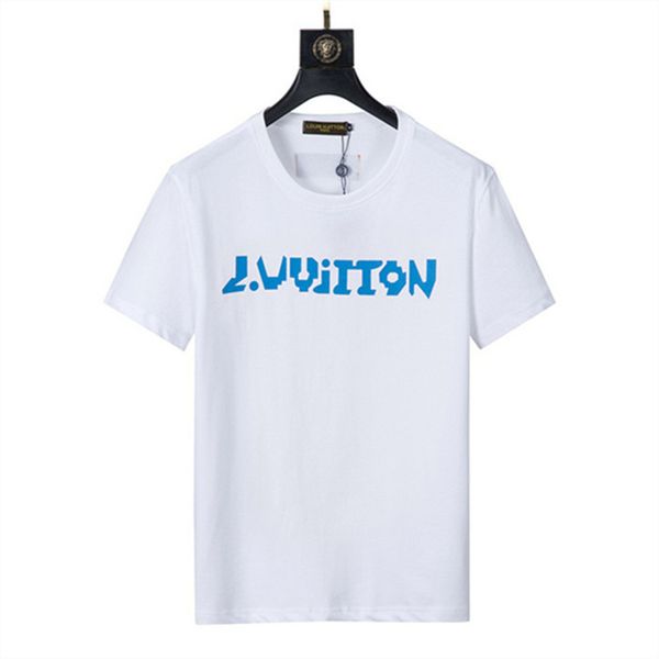 

2022 luxurys designers t shirt male cotton short sleeve round collar summer youth multi-color fashion print casual thin style m-5, White;black