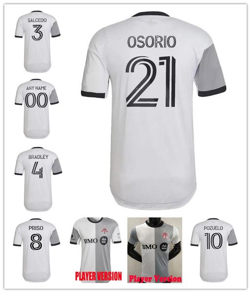 

player version men 2021 2022 toronto fc soccer jerseys home 21 22 camisetas bradley altidore pozuelo akinola osorio p. piatti football shirt, Black;yellow
