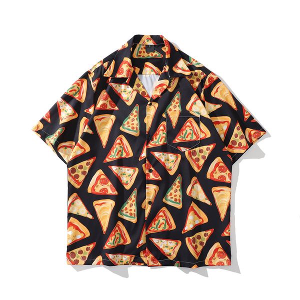 

full printed hawaiian shirt summer vintage men's shirts, White;black