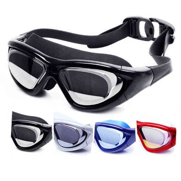 Ayarlanabilir yüzme gözlükleri profesyonel yüzme havuzu gözlükleri su geçirmez silikon optik elektroplaka yüzme gözlükleri çocuklar için yetişkin y220428