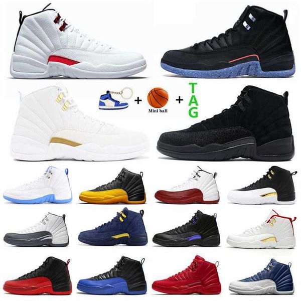 

2021 indigo university gold basketball shoes 12 12s cny cherry reverse flu game winter black royal blue men sports sneakers trainers