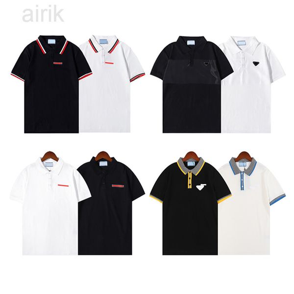 

designer mens polos t shirts letter p triangle women tshirts couple short sleeves tees size /xl/2xl/3xl/4xl, White;black