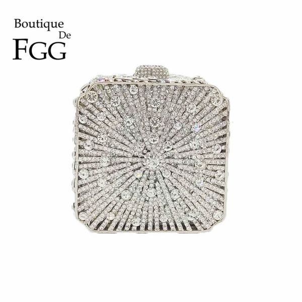 

boutique de fgg crystal women evening box clutch bag wedding bridal minaudiere handbags and purses ladies party 220617