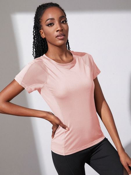 

breathable two tone sports tee p9em#, Gray