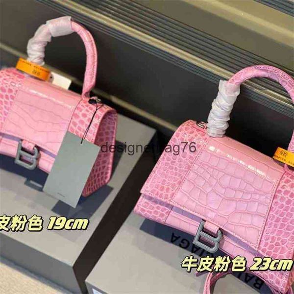 

2022 messenger balenciga bags handbags leather hourglass bag crocodile hand high-end high version female xrdq znc8