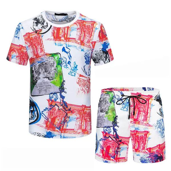 

2022 summer designer tracksuits sets mens fashion blue camo print running suits t-shirt shorts tshirts tee sportswear shirt -3xl, Gray