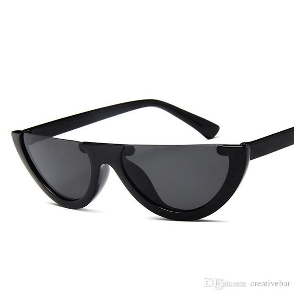 

half frame glasses sunglasses, White;black