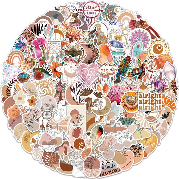 

100pcs cute cartoon art bohemian aesthetic stickers graffiti decals scrapbooking lapphone funny sticker for girls