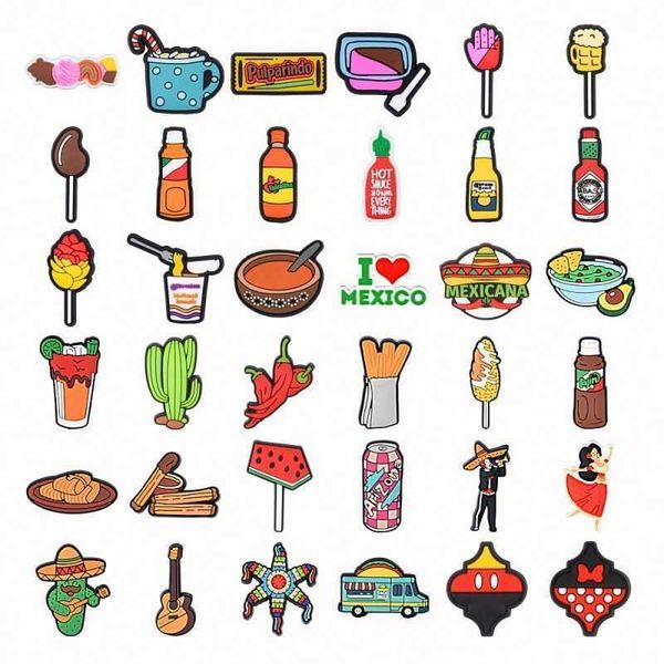 

wholesale custom brand designer charms delicious food pvc croc charms for decoration, White;pink