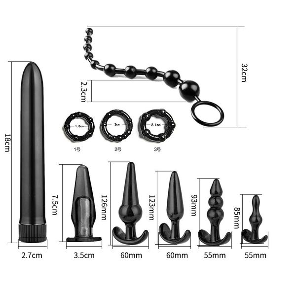 10 pezzi giocattoli sexy per coppie vibratore butt plug anale set vibrazione sensualità perline vibranti kit ual negozio per adulti