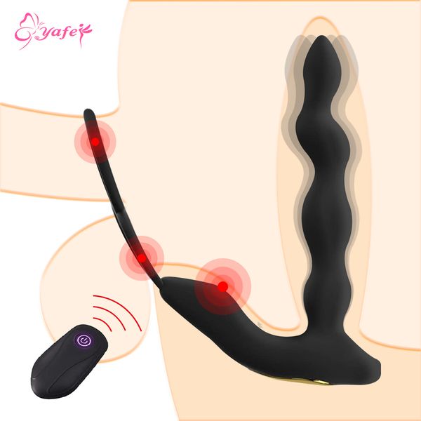 Doppio motore telecomando senza fili plug anale vibratore per uomo massaggiatore prostatico modelli culo giocattoli del sesso in silicone per adulti gay 220413