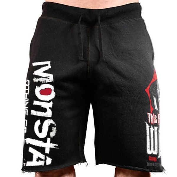

men s casual cotton jogger shorts men hip hop sweatpants male fitness bodybuilding workout man fashion crossfits brand 220714, White;black