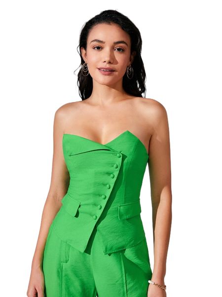 

solid button front tube 50b0#, White