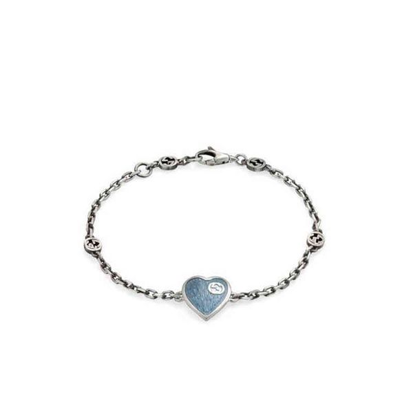 

light blue enamel love bracelet 925 silver lady lovers, Golden;silver