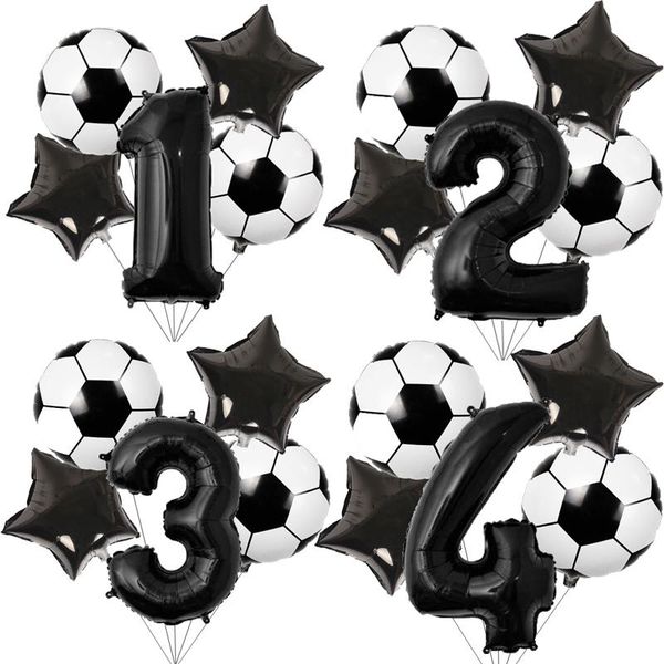 Украшение вечеринки Кубка мира футбольные воздушные шарики с белыми черными футбольными шариками на день рождения украшения детского душа.