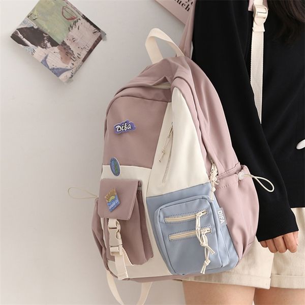 

diehe women waterproof nylon for teenage girls ladies rucksack girl book bag mochila backpack school 220725