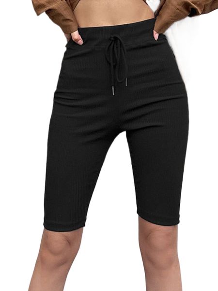 

dazy ribbed knit knot front shorts t8ob#, White;black