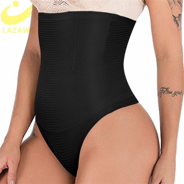 

lazawg seamless butt lifter tummy control shapewear thong underwear panties invisible knicker body shaper hight waist 220817