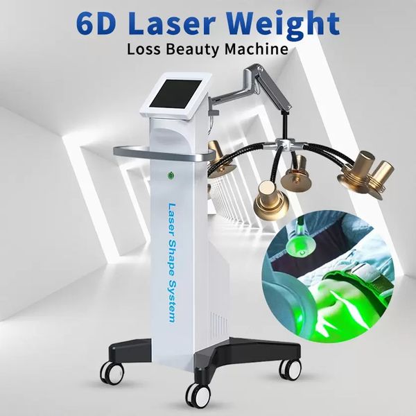 

6d 532nm laser wavelength green light lipolaser slimming machine fat loss body shaping beauty equipment painless lipolaser device cold light