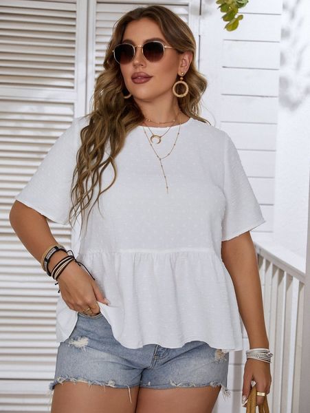 

plus solid ruffle hem 15dl#, Black