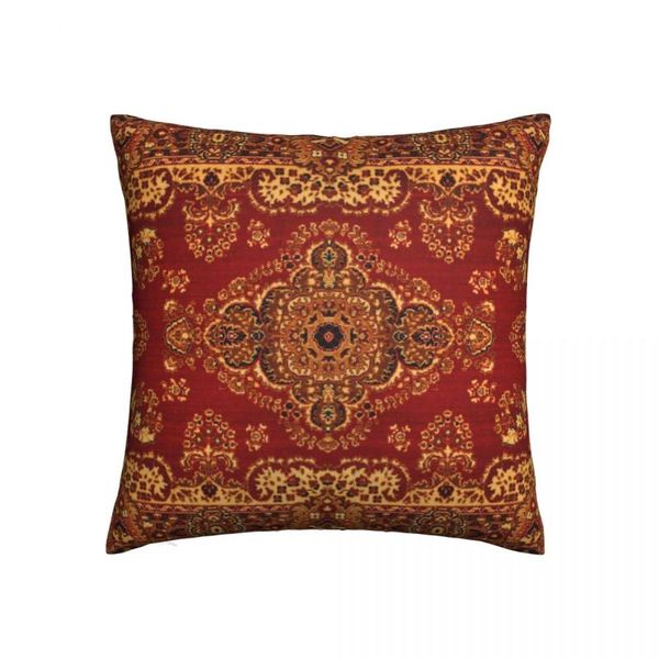 Coussin / Oreiller Décoratif Persan Rouge Vintage Taie D'oreiller Impression Tissu Housse De Coussin Décorations Antique Antique Case Home WholesaleCushio