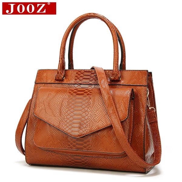 

jooz new fashion woman bag luxe cuir serpentine womens leather handbags with pouch ladies trunk tote bolsos women messenger bag