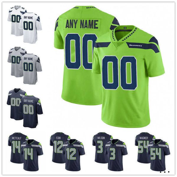 

football jerseys custom seattle''seahawks''3 drew lock 14 dk metcalf 33 jamal adams, Black;red