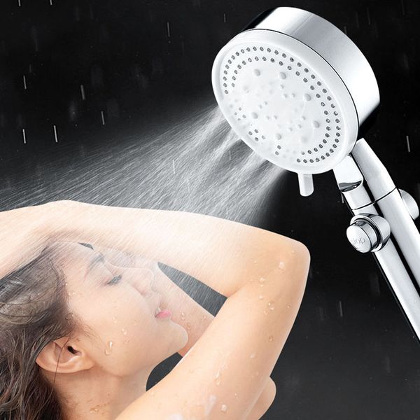 Soffioni doccia da bagno 4 modalità Ugello doccia ad alta pressione Booster Docce Yuba Soffione doccia a getto d'acqua Soffione doccia a risparmio idrico Strumenti da bagno resistenti alle cadute ZL0835