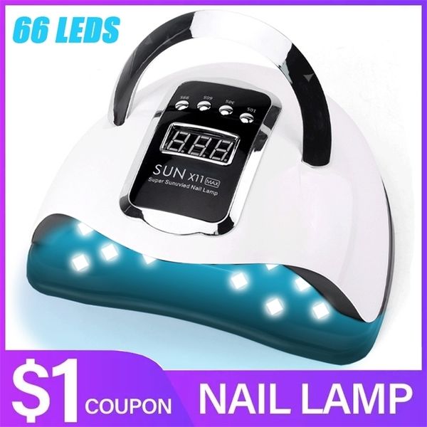 

led uv lamp for nails 66led nail drying lamp for manicure with smart sensor nail polish dryer cabin manicure machine 220425