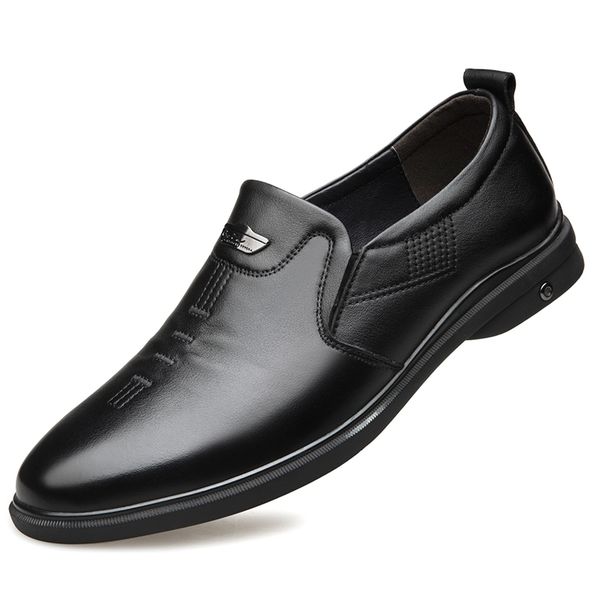 

mens quality genuine leather shoes new soft business casual size 3844 black man dress genuine leather shoes 210312