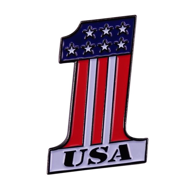 

american flag brooch no. 1 badge, Blue