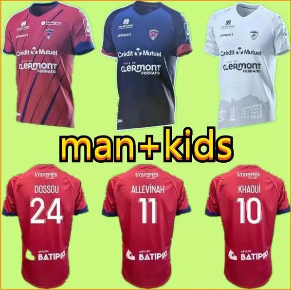 

22 23 maillots soccer jerseys clermont foot 63 2022 2023 bayo dossou allevinah berthomier magnin iglesias tell home away third jersey footba, Black;yellow