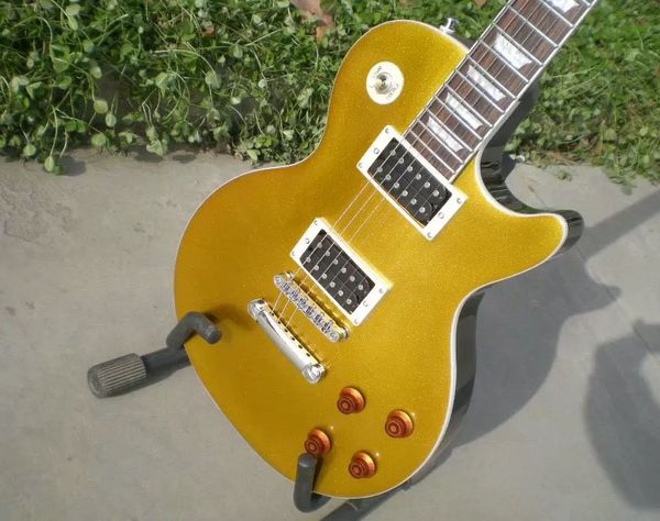 

oem slash lp electric guitar gold black pickup hum-bucker electric guitar