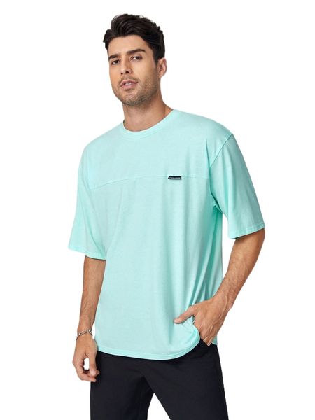 

men letter patched tee r1cp#, White;black