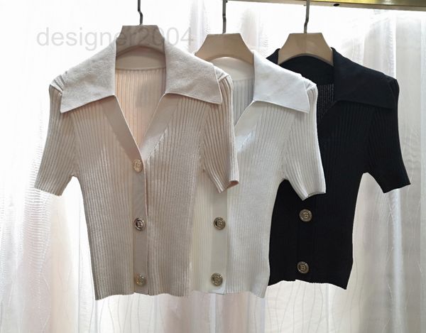 

women's sweaters designer 20ss balman knitted slim fit ice silk sweater sweater high waist short sleeved x264, White;black